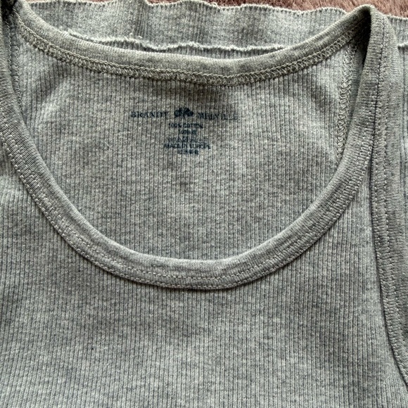 Gray Ribbed Tank Top - Picture 3 of 5